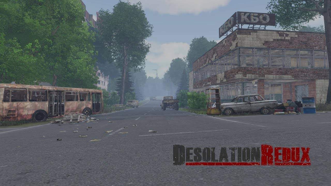Arma3DesolationRedux server hosting Arma3 Desolation Redux back ground image of a run down town