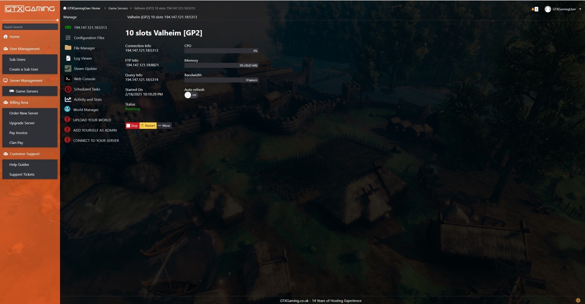 valheim server control panel screenshot 3