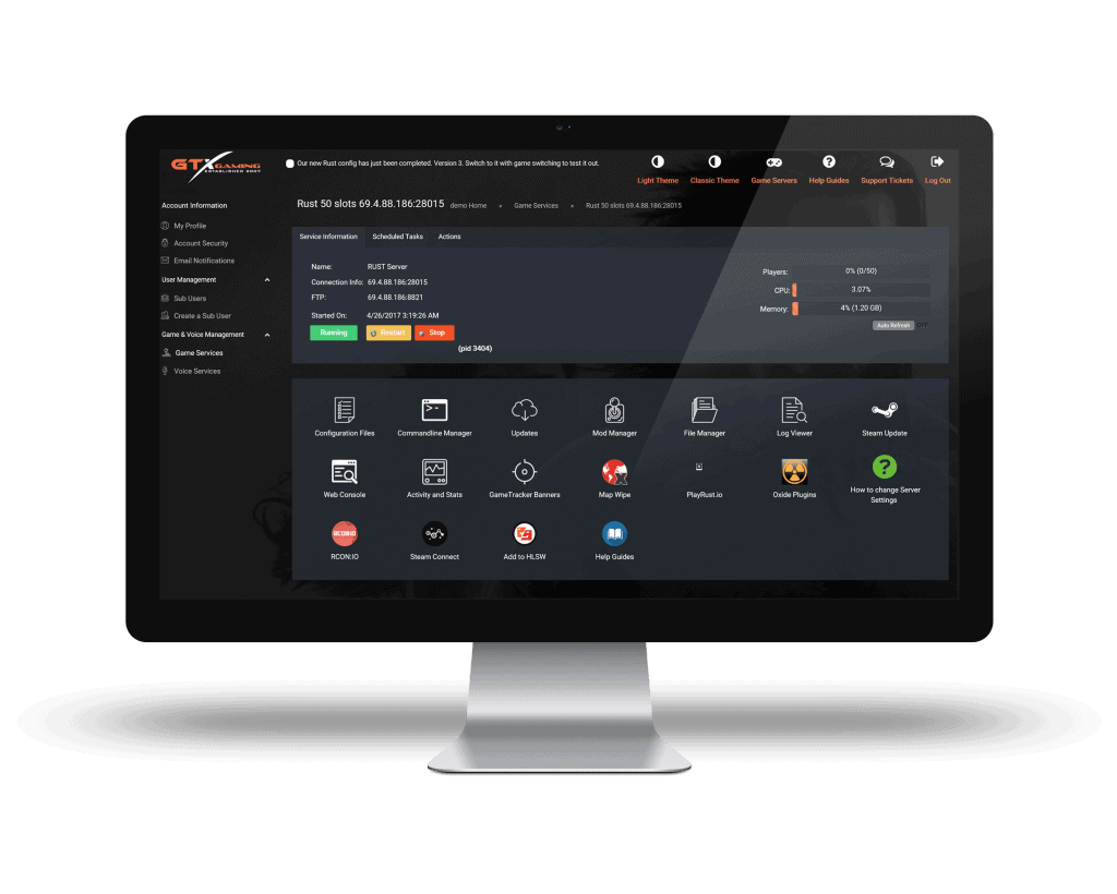 GTXGaming.co.uk Game Server Rental Company Since 2008