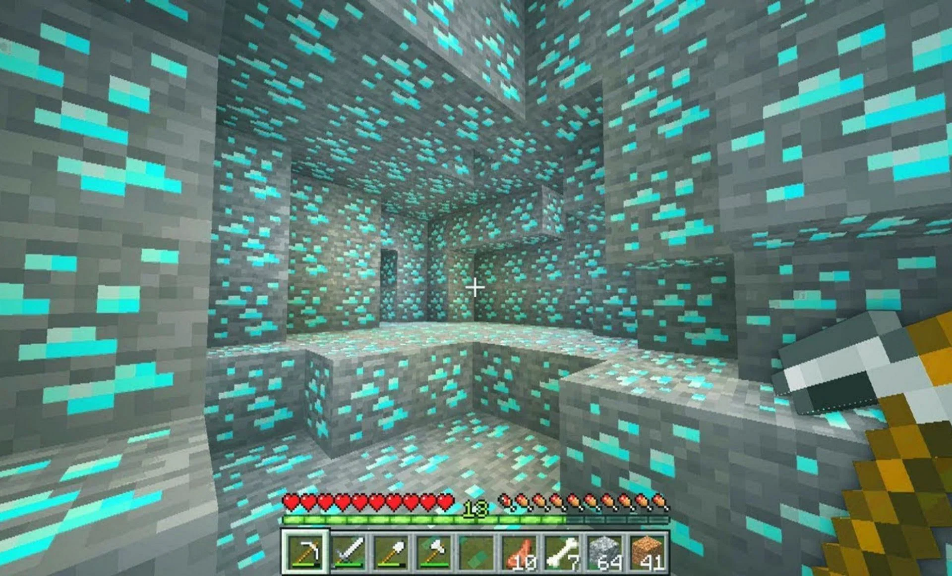 Caverna de diamantes do Minecraft