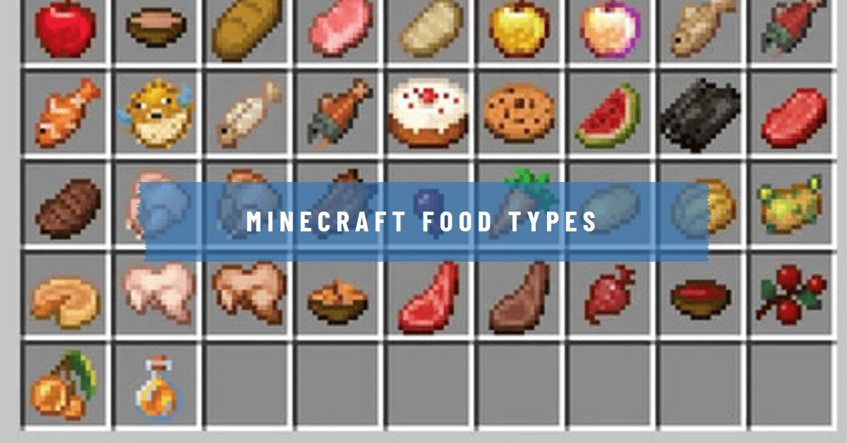 Types d'aliments Minecraft