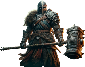 Enshrouded warrior large hammer