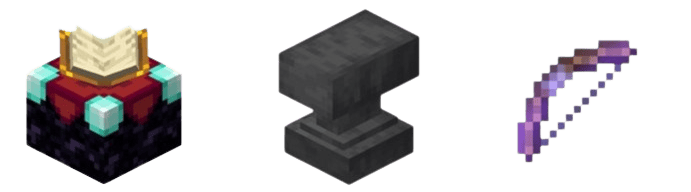 minecraft enchanted table anvil enchanted arrow