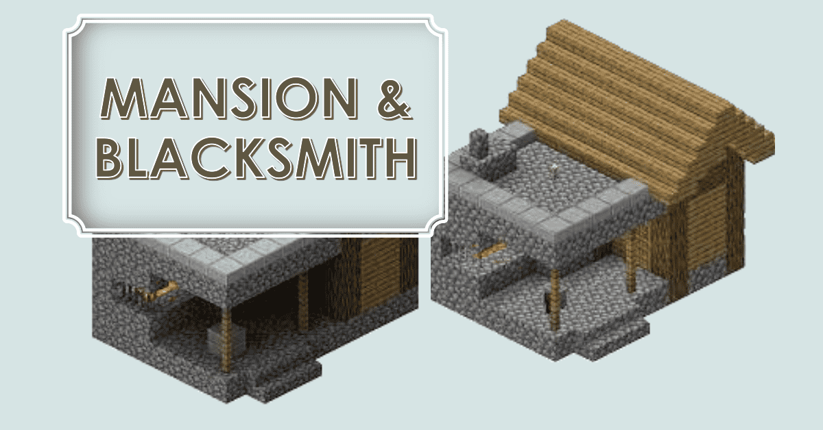 Mansion & Blacksmith Village minecraft 