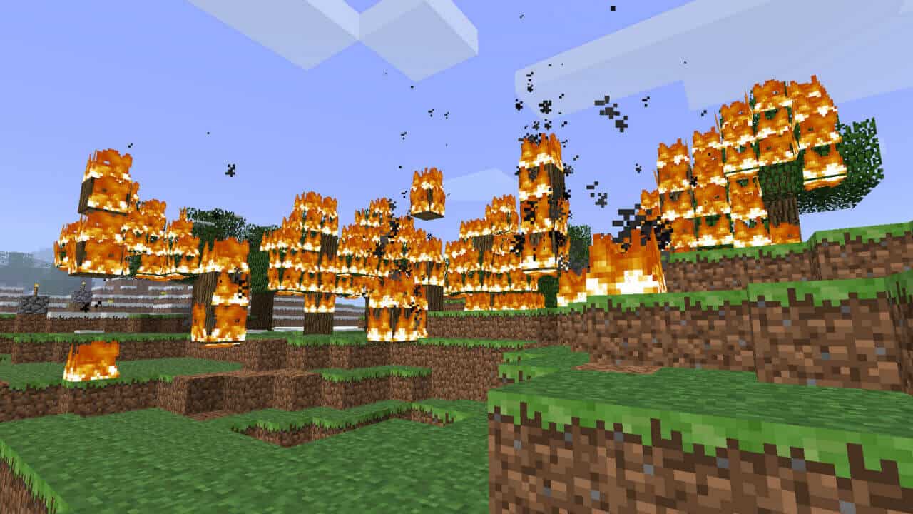 minecraft fire spreading
