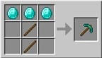 miencraft 3 diamonds and 2 sticks into diamond pickaxe