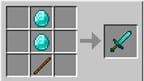 miencraft 2 diamonds and 1 sticks into diamond sword