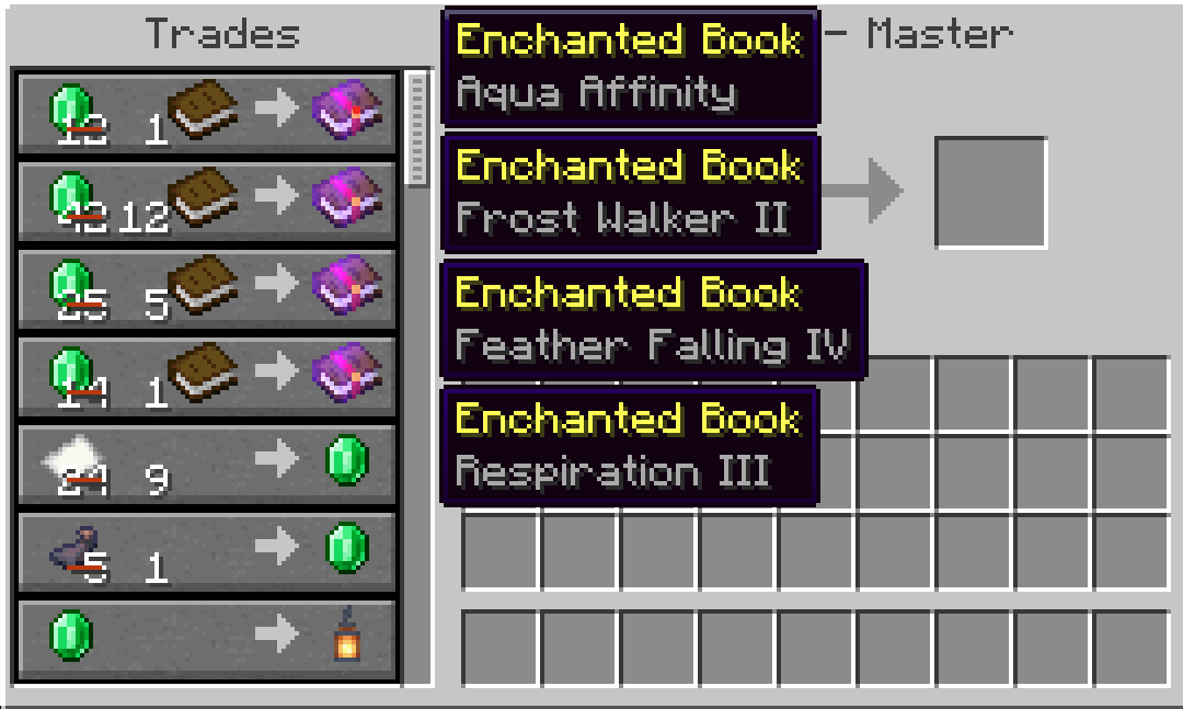 minecraft trade with librarian to get enchanted books