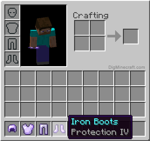 minecraft protection iv iron boots
