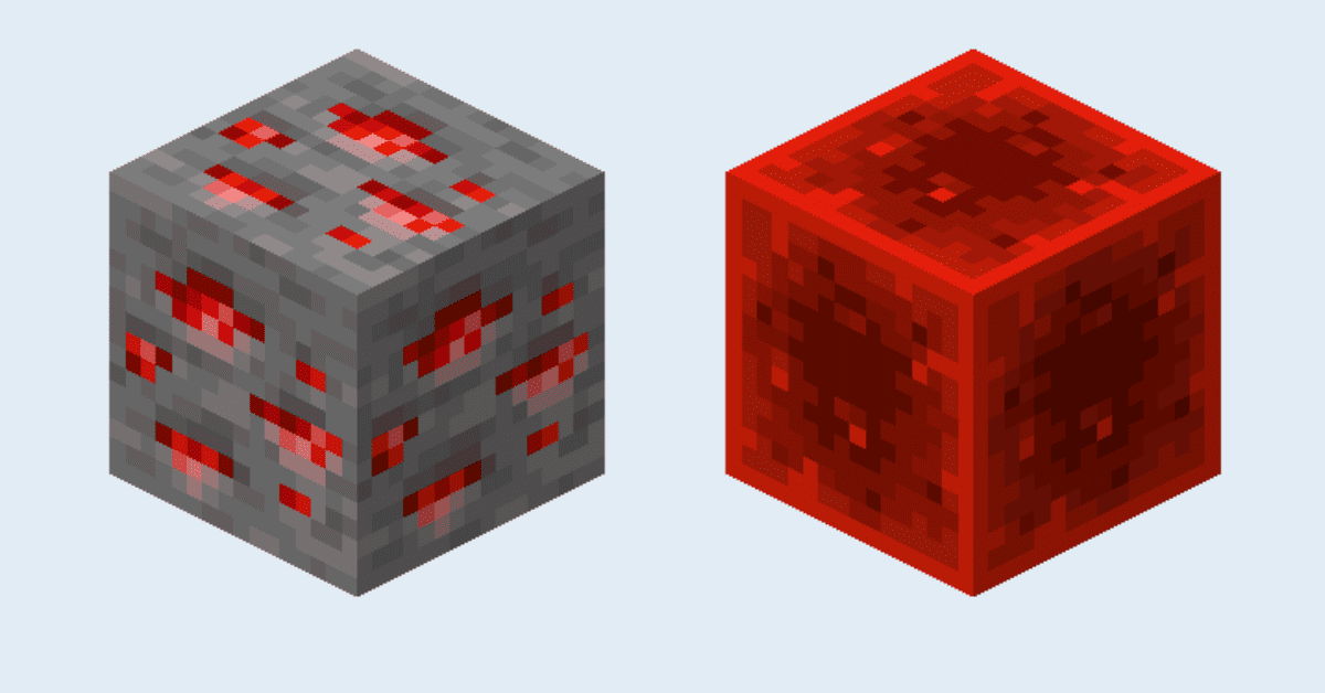 redstone block and ore minecraft