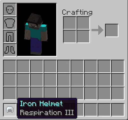 minecraft respiration iii iron helmet