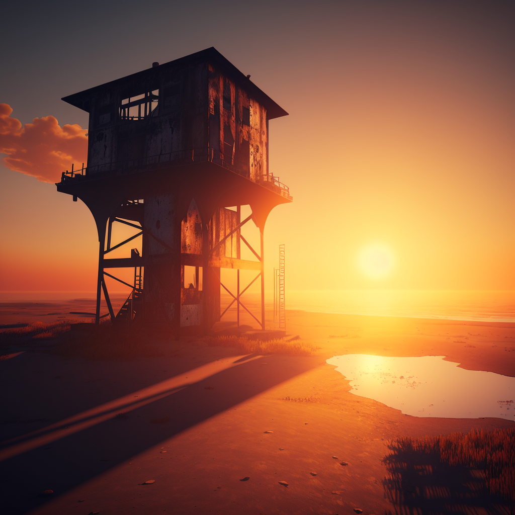Rust game server sunset on horizon image